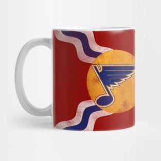 St Louis Note Flag Distressed Mug